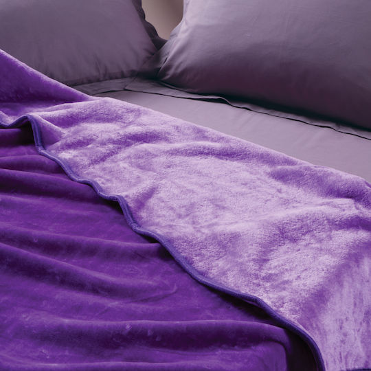 Das Home Blanket Velvet Purple 160x220cm