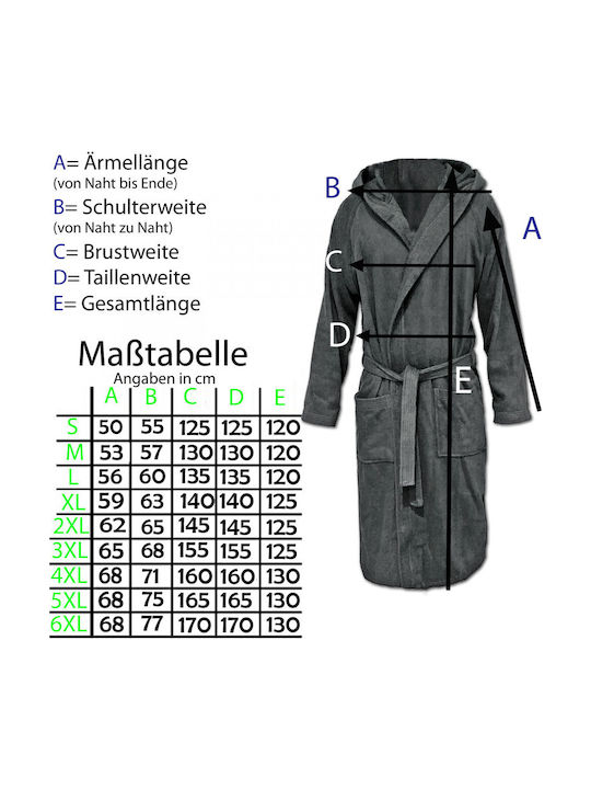 Homelevel Bathrobe with Hood Pink / Gray 340gr/m²