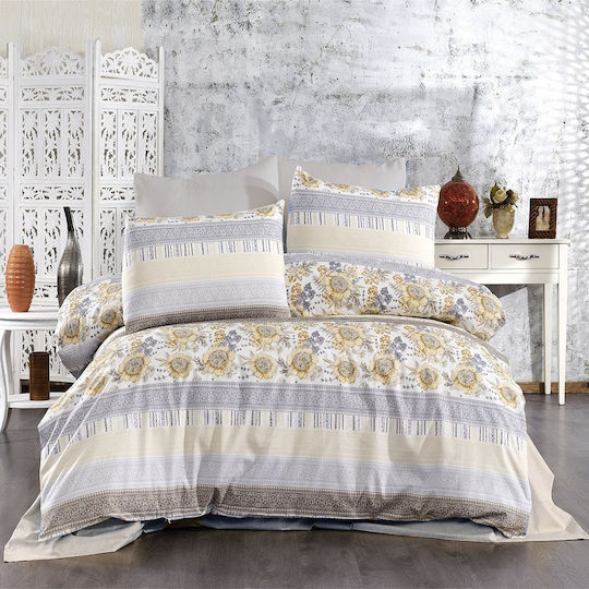 Dimcol Pilotă Single 160x240cm Rază de soare 370 Grey / Beige 300 g/mp²Gsm