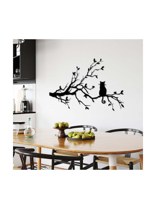 Wallity Decorațiune Siluetă Neagră Din Metal 80x50cm