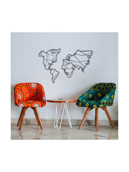 Wallity Decorative Silhouette Suret Black Metal 100x64cm