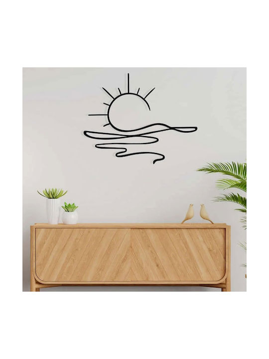 Wallity Decorațiune Siluetă Alborada Neagră Din Metal 55x44cm