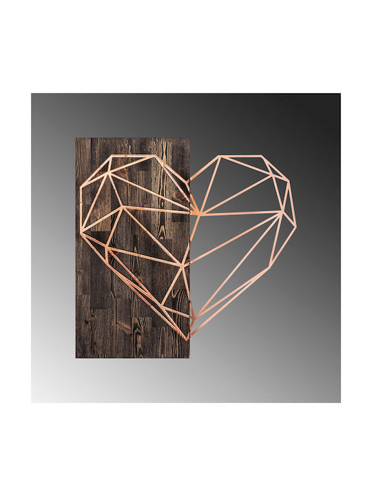 Wallity 3D Mixed Art Copper from Wood 58x58cm