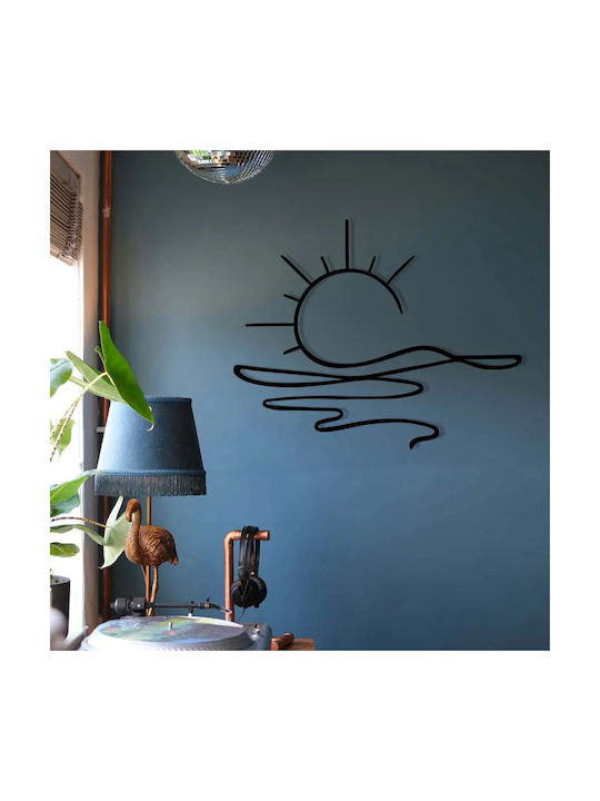 Wallity Decorațiune Siluetă Alborada Neagră Din Metal 55x44cm