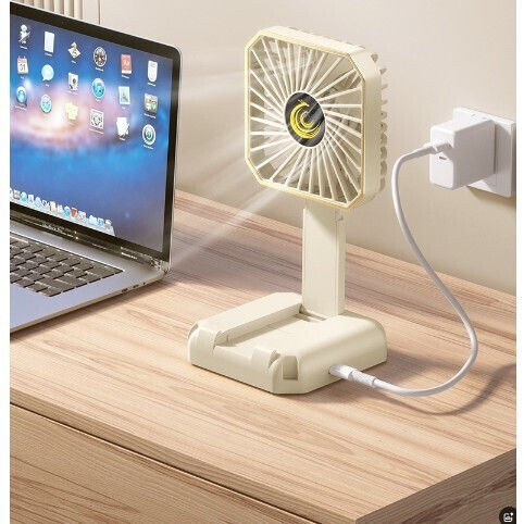 Ανεμιστηράκι USB Αναδιπλούμενο Μπεζ