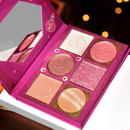 Paletă Iluminatoare Flippy 6 Nuanțe Halloween Culori Calde Dreptunghiulară 160g Durată de Viață 24 Luni 17.4x11.5x1.3 Cm Versiunea A Nude-rose
