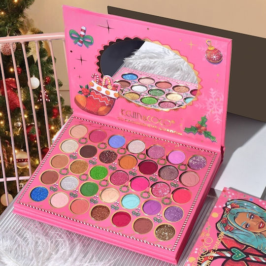 Makeup Kit Kevin Coco Crăciun Înzăpezit 70 Culori 22.5 X 17 X 2 Cm Multicolor