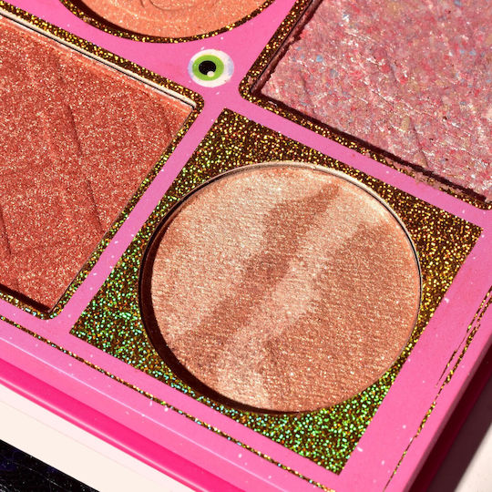 Paletă Highlighter Flippy 6 Nuanțe Halloween Culori Calde Dreptunghiulară 160g 24 Luni Termen de Valabilitate 17.4x11.5x1.3 Cm Variantă B Nude-rose