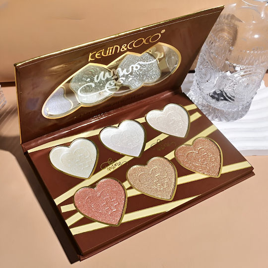 Paletă Iluminatoare Kevin Coco 6 Nuanțe Be Mine Culori Calde Dreptunghiulară 140 g 24 Luni Termen de Valabilitate 17.4x11.5x1.3 cm Variantă A Nude
