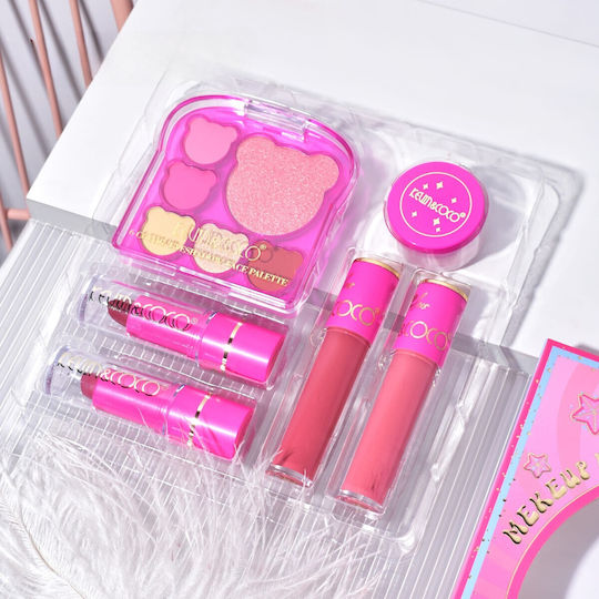 Set 6 Makeup Products Kevin Coco Pink Bear 16.2 X 16 X 2.5 Cm