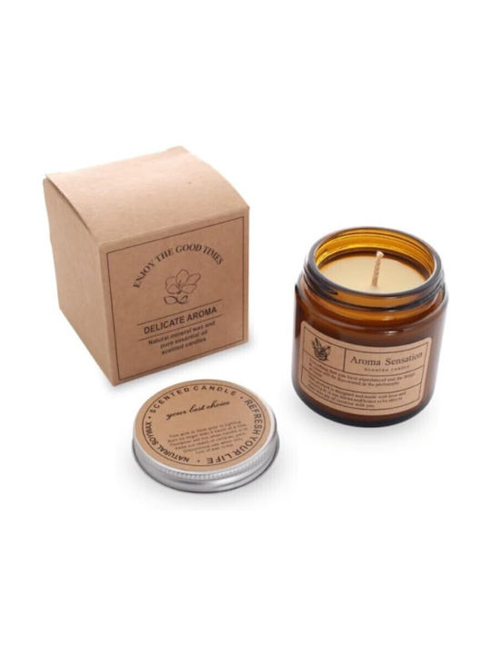 Aromatic Candle in Brown Jar 200g