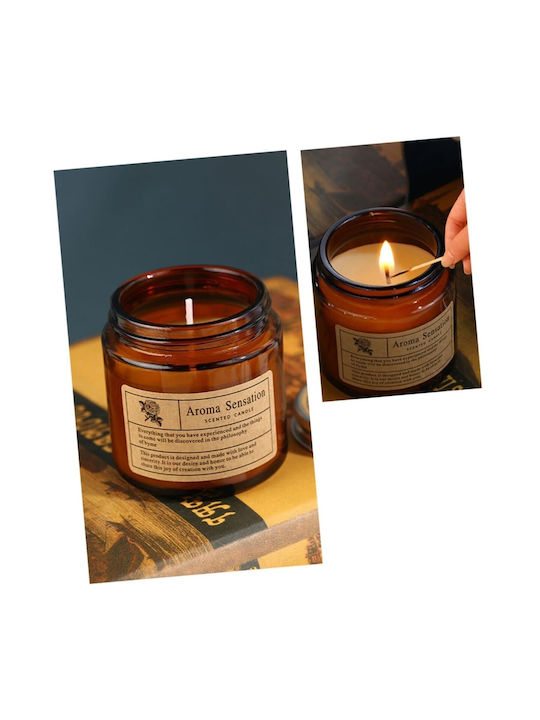 Aromatic Candle in Brown Jar 200g