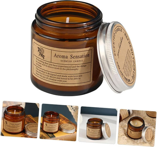 Lumânare Aromatică în Borcan Maro 200gr