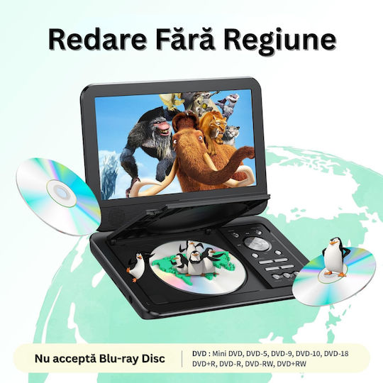Player DVD ED542 Ecran HD 10,5" 1024x600 Negru
