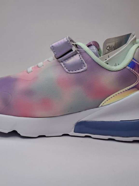 Παιδικά Sneakers με Σκρατς & Φωτάκια Ροζ