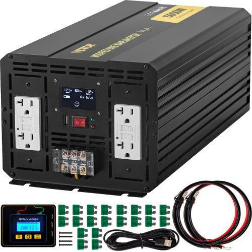 Vevor Car Inverter Modified Sinewave 5000W to Converter 12V DC in 110V AC with 1xUSB