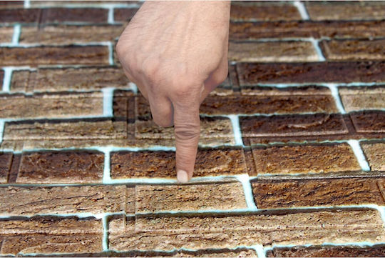 3D Wall Panels from PVC Adhesive Brown 70x77cm 10 Pieces