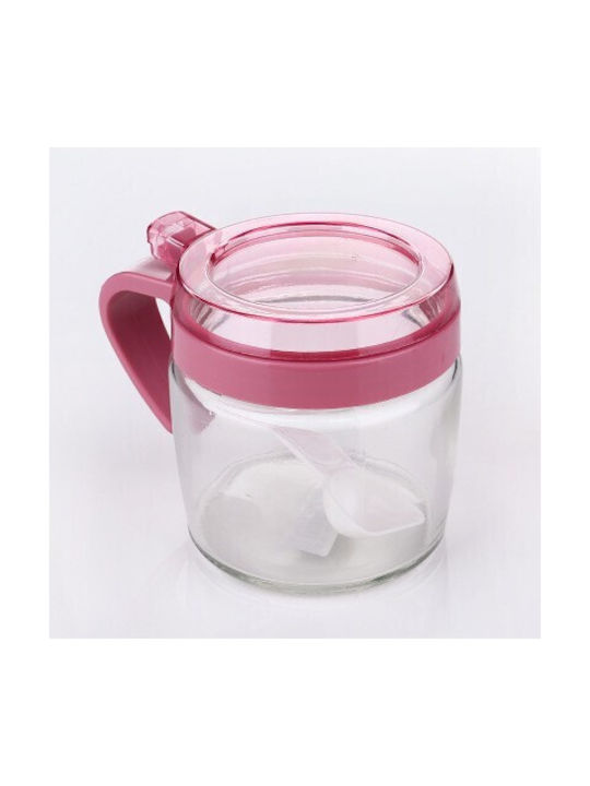 Βάζο για Ζάχαρη με Καπάκι Γυάλινο Διάφανο 180ml
