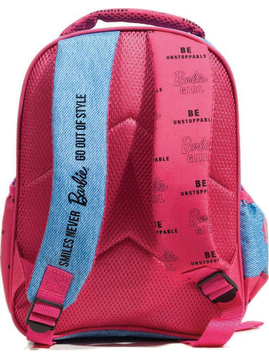 Gim Barbie Denim Fashion Schulranzen Rucksack Kindergarten Rosa mit Flaschenhalter 12lt 2020