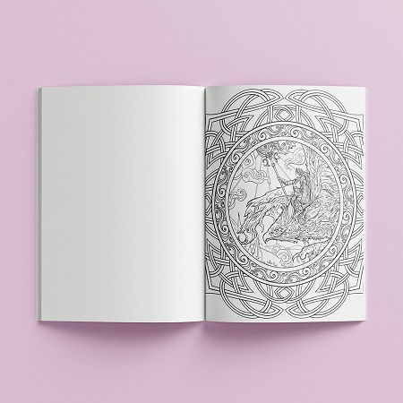 Книга за оцветяване против стрес Celestial