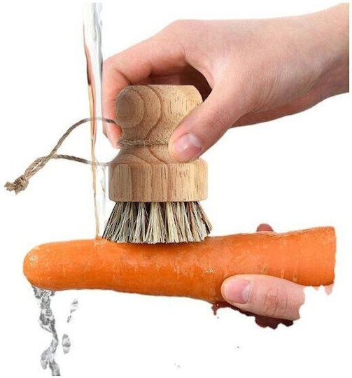 Perie Curățare Vase Flippy Lemn de Fag 8 X 5 Cm Perie Sisal Bej