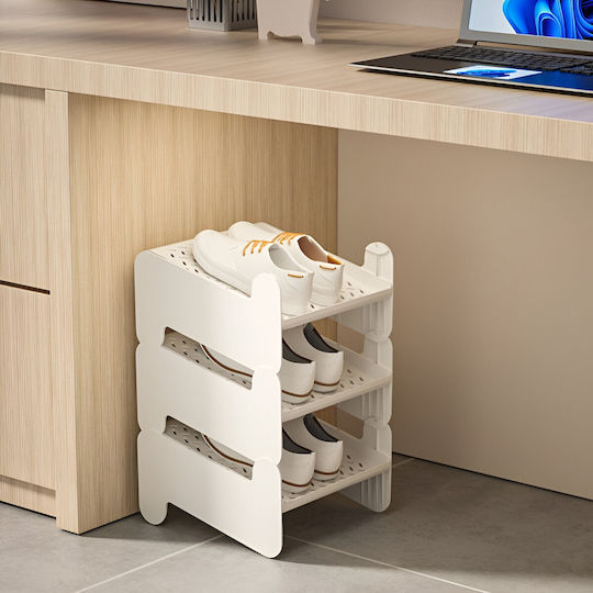 Bază Din Plastic Pentru Depozitarea Pantofilor În Culoare Albă 26x24.8x16cm