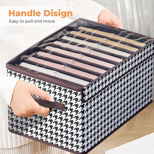 Organizator Textil Pentru Haine Șosete Lenjerie Intimă Alb 44x30x20cm