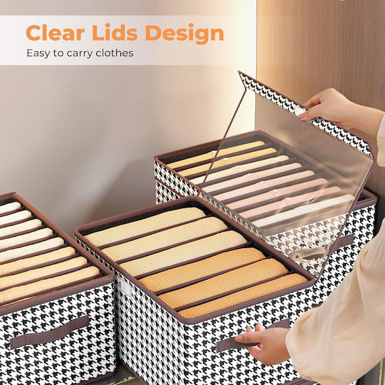 Organizator Textil Pentru Haine Șosete Lenjerie Intimă Alb 44x30x20cm
