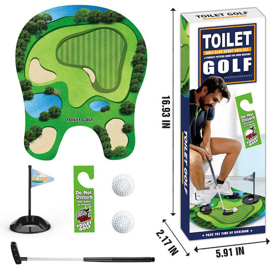 Covoraș de Baie Flippy Design Teren de Golf Interactiv 14+ Ani PVC 80 x 69 cm Verde