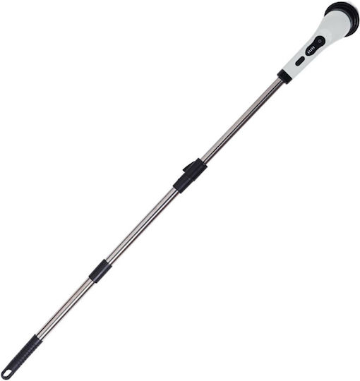 Perie Electrică de Curățare Flippy Tiles Baie Bucătărie 25x20x9,5 Cm 9 Capete Detașabile Mâner Telescopic 84-127cm Încărcare Usb Tip C Rotire 360 Grade 3000 Mah Culoare Alb