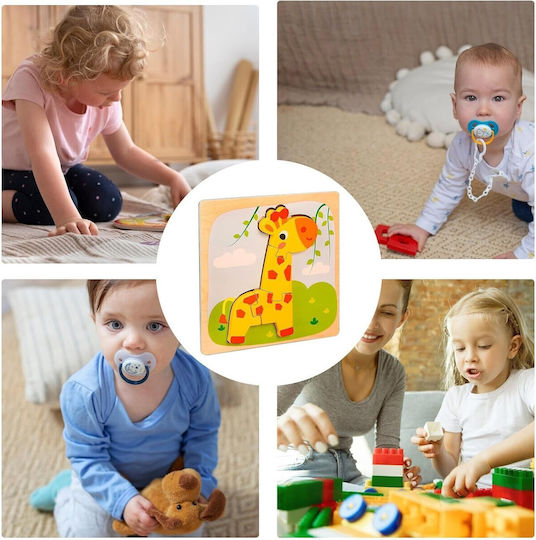 Ξύλινο Παιδικό Puzzle για 3+ Ετών 4pcs