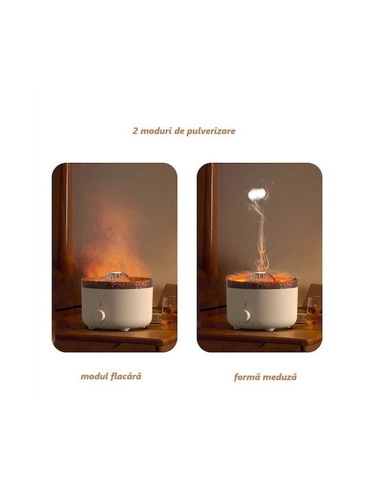 Lumini LED Dispozitiv de aromaterapie Ultrasonic cu temporizator Alb 560ml