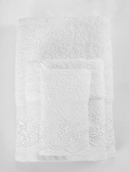 Borea Set De Prosoape De Baie 3 Buc Ecru