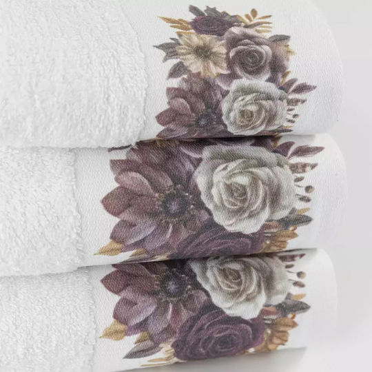 Borea Set De Prosoape De Baie 3 Buc Gerbera Ecru