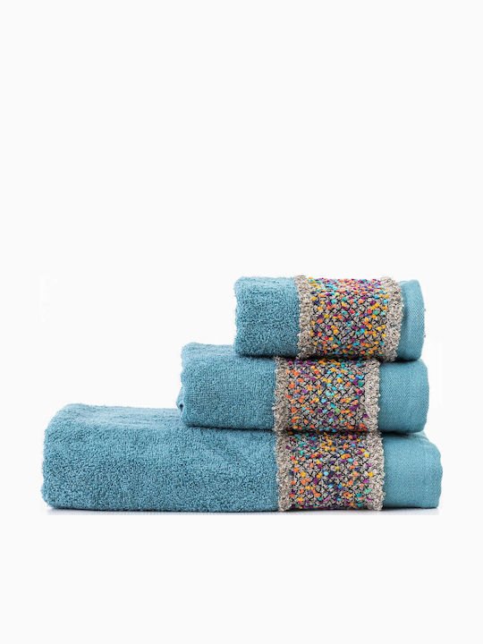 Borea Bath Towels Set 2 pcs Jules Petrol