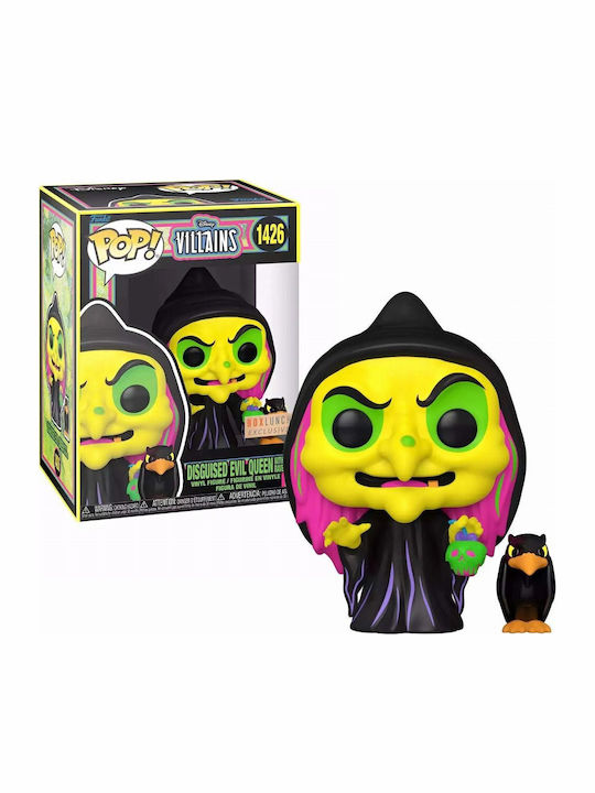 Snow White Pop & Buddy Figurină Vinil Animație Evil Queen Deghizată Cu Corb Black Light Exclusivă 9 Cm