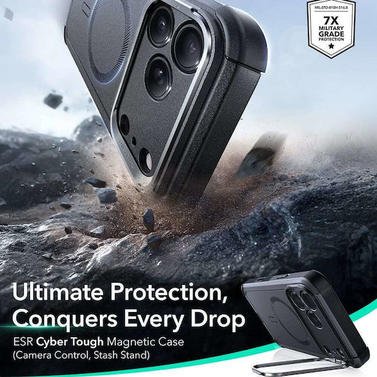 ESR Cyber Umschlag Rückseite Silikon Schwarz (iPhone 17 Pro Max)