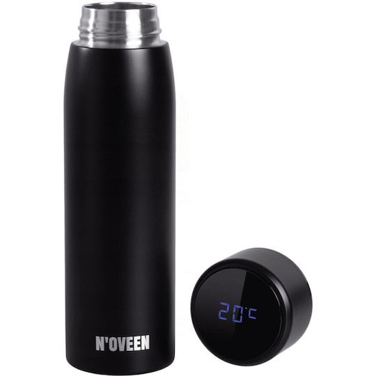 N'Oveen Bottle Thermos Stainless Steel BPA Free 380ml Black