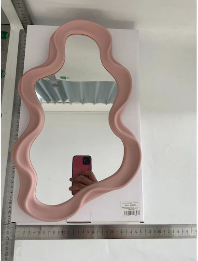Καθρέπτης Ασύμμετρος Ροζ 41x26cm Καθρέπτης Ασύμμετρος Ροζ 41x26cm