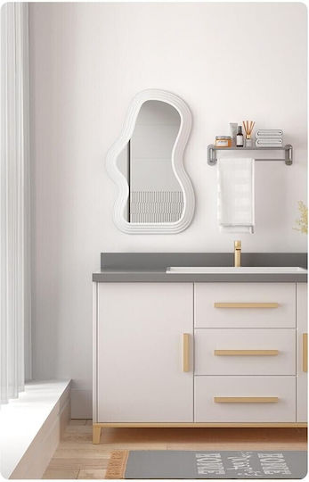 Wall Mirror with White Frame 40.3x26cm 1pcs