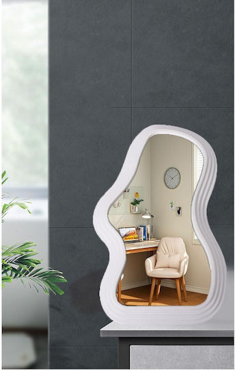 Wall Mirror with White Frame 40.3x26cm 1pcs
