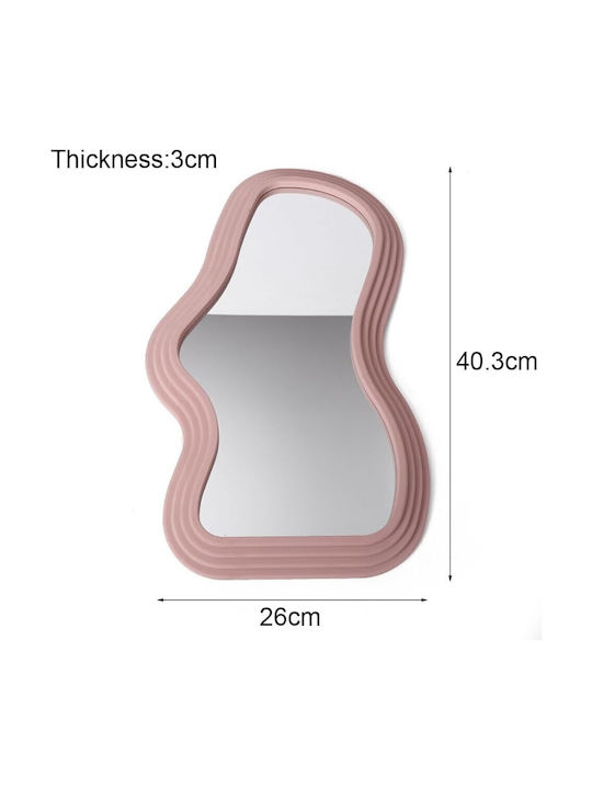 Wall Mirror with Pink Frame 40.3x26cm 1pcs