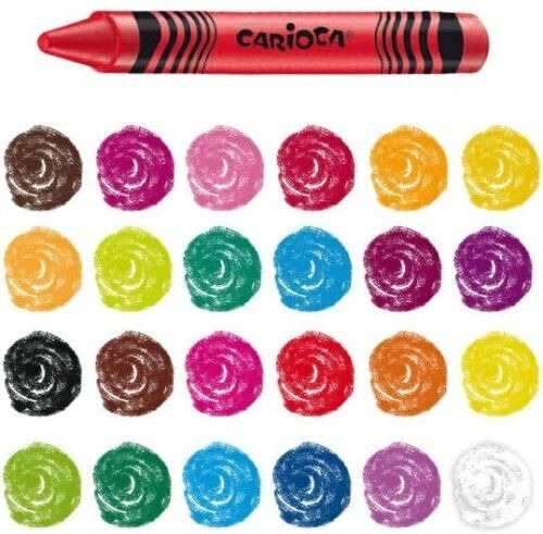 Carioca Wax Crayons Maxi Set von Buntstiften mit 50 Farben 42388
