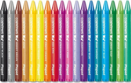 Maped Color Peps Wax Σετ Κηρομπογιές με 18 Χρώματα