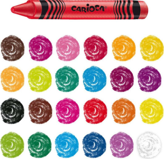 Carioca Wax Crayons Maxi Set von Buntstiften mit 50 Farben 42388