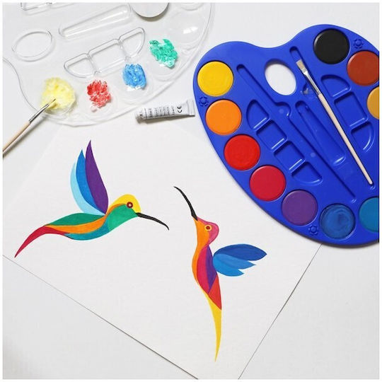Primo Set of Watercolours Multicolored with Brush 12pcs