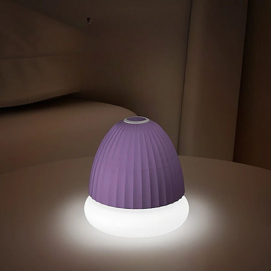 2 În 1 Aparat de Îndepărtat Scame Flippy Curățare Haine Lumină de Noapte 3 Niveluri Încărcare Tip C 4 W 9 X 10 Cm Mov