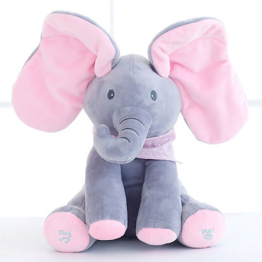 Jucărie De Plus Elefant Cu Mișcare Și Sunet Pentru 3+ Ani 30 Cm