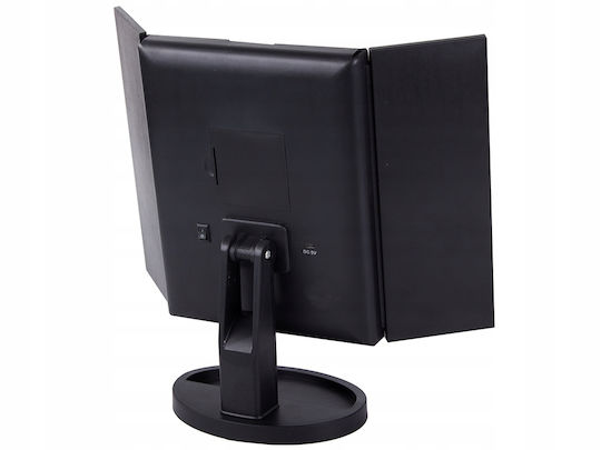 Verk Group Makeup Mirror Tabletop with Light 5x10cm Black
