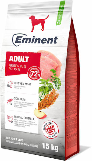 Eminent 15kg Dry Food for Adult Dogs with Poultry and Rice